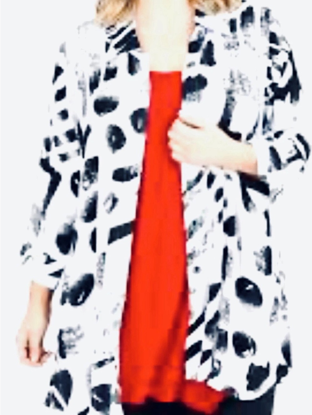 MELISSA McCARTHY SEVEN7
PRINT LIGHT 3/4 SLEEVE OPEN
CARDIGAN BLOUSE size 2X